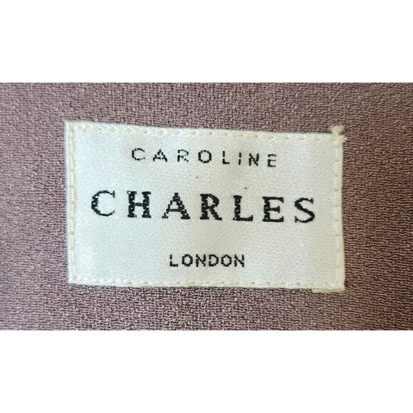 Caroline Charles Women's 2 Piece Skirt Suit Jacket/Skirt Set Dusty Violet Size 6 - Picture 10 of 16